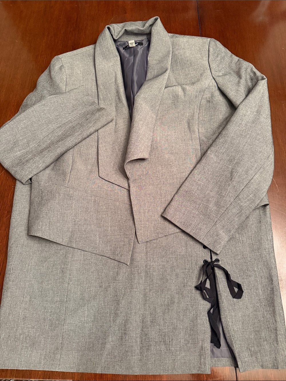 Nine West Light Gray Women's Blazer & Skirt Set